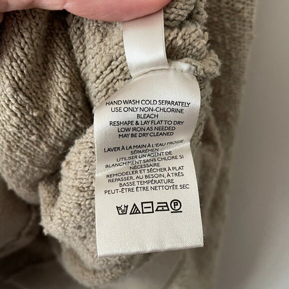 Free People Found My Friend Knit Balloon Sleeve Casual Pullover Sweater Cream XS - Picture 8 of 9